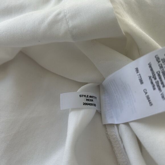 Madewell Relaxed Dolman Button-Up Shirt Size S White Sheer Coastal Prep Classic - Picture 13 of 16